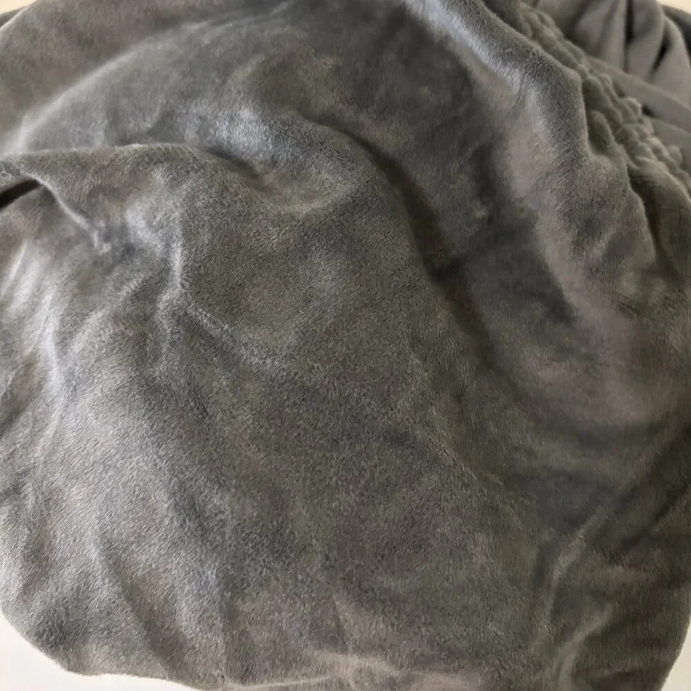 Gray Velvet Sofa/Couch Cover